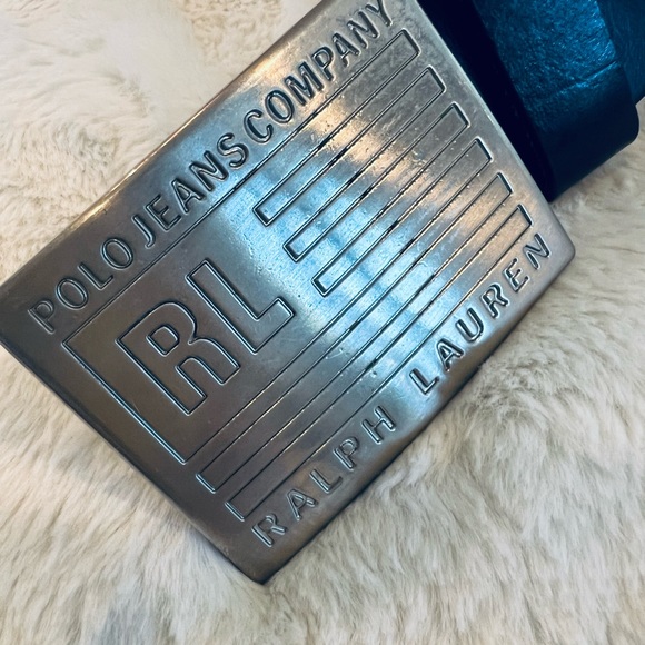 BLACK Ralph Lauren Belt with Silver Buckle - Picture 2 of 11